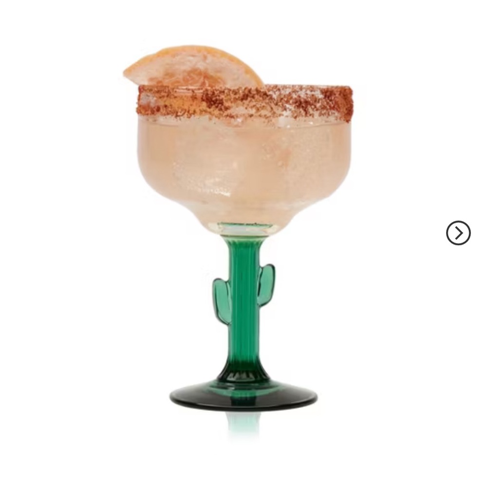 Set of 6 Libbey Glass Cactus Margarita Glasses